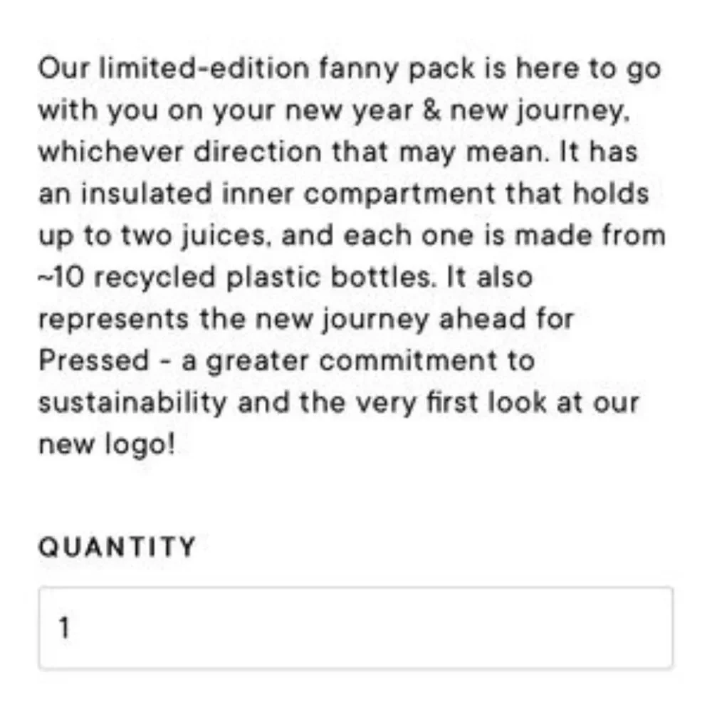 NEW - Limited Edition Pressed Juice Insulated Fanny Pack - Blue/Green - SEALED - Picture 7 of 8